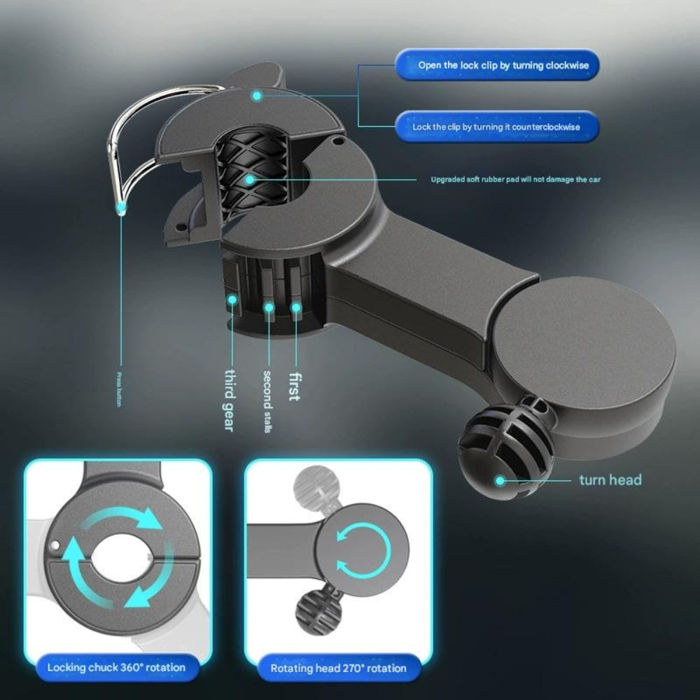 1. Storm-Proof 45dB Silent Dual-Head USB Car Fan for Rear Seat Cooling   2. Ultra-Quiet 45dB Dual-Head USB Car Fan, Durable & St