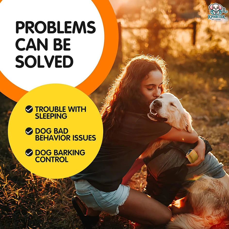 For 1 Dog Rechargeable Ultrasonic Dog Repellent Handheld Bark Control & Training Tool for Pets