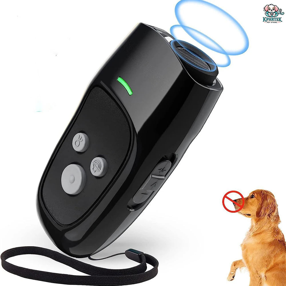 For 1 Dog Rechargeable Ultrasonic Dog Repellent Handheld Bark Control & Training Tool for Pets