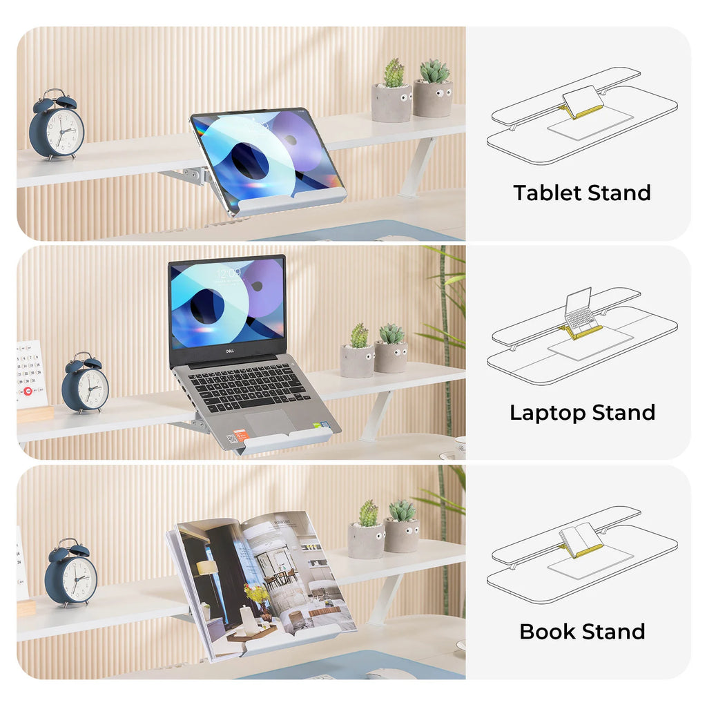 Electric Standing Desk with Drawers, Sit Stand up Desk, Height Adjustable Ergonomic Home Office Computer Desk