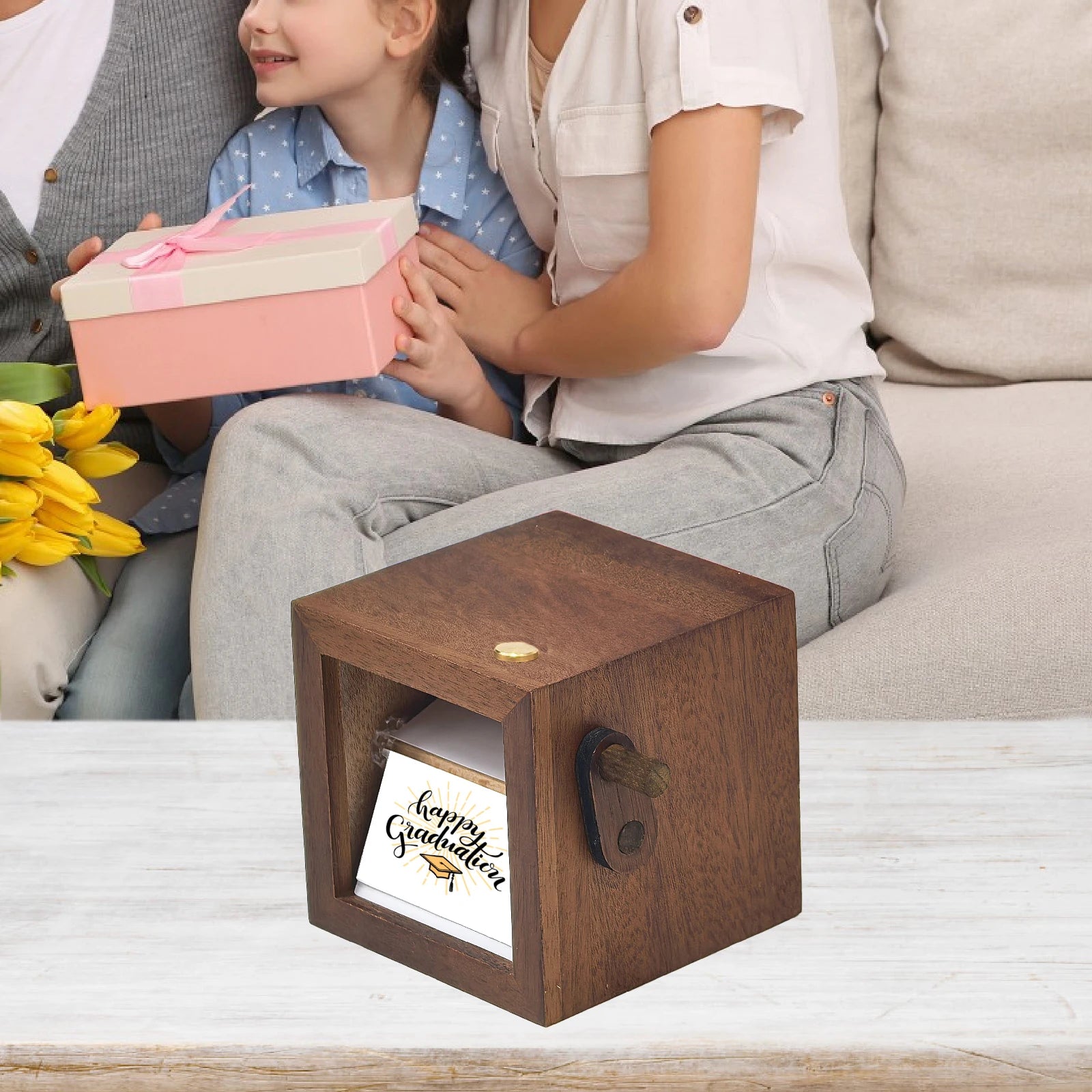Photo Flip Book Frame DIY Hand Motion for Wedding Graduation Valentine's Day Photo Flipbook Display Box Flip Book Frame