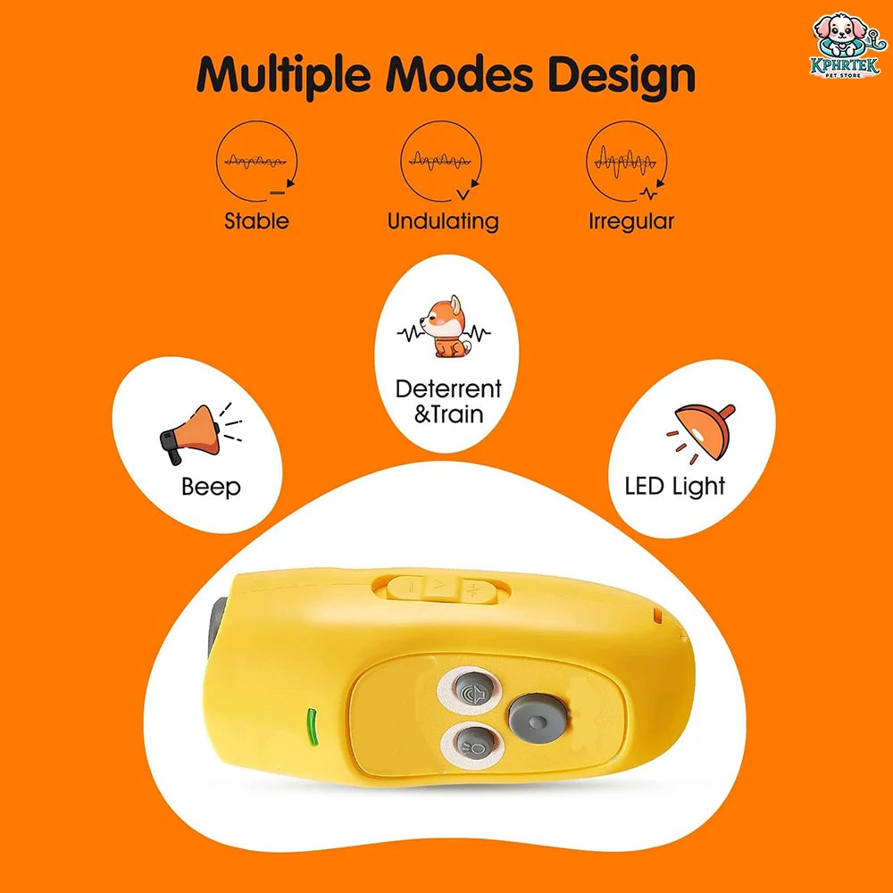 For 1 Dog Rechargeable Ultrasonic Dog Repellent Handheld Bark Control & Training Tool for Pets