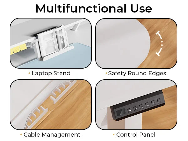Electric Standing Desk with Drawers, Sit Stand up Desk, Height Adjustable Ergonomic Home Office Computer Desk