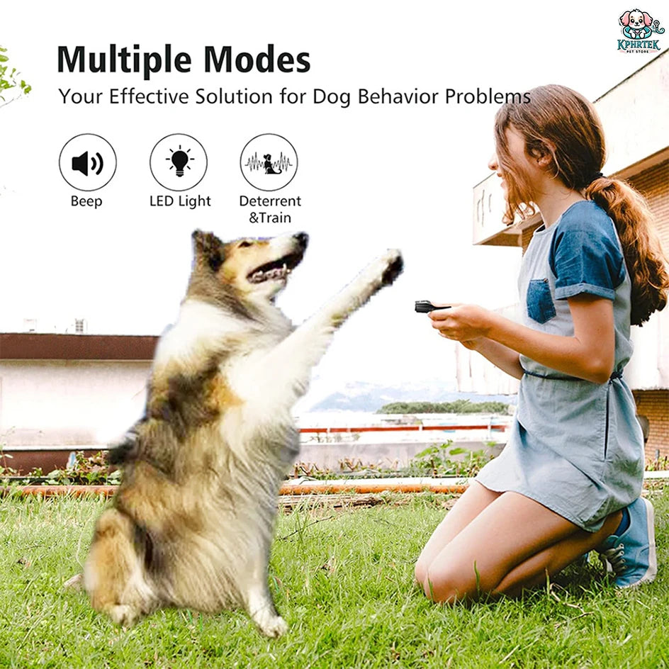For 1 Dog Rechargeable Ultrasonic Dog Repellent Handheld Bark Control & Training Tool for Pets