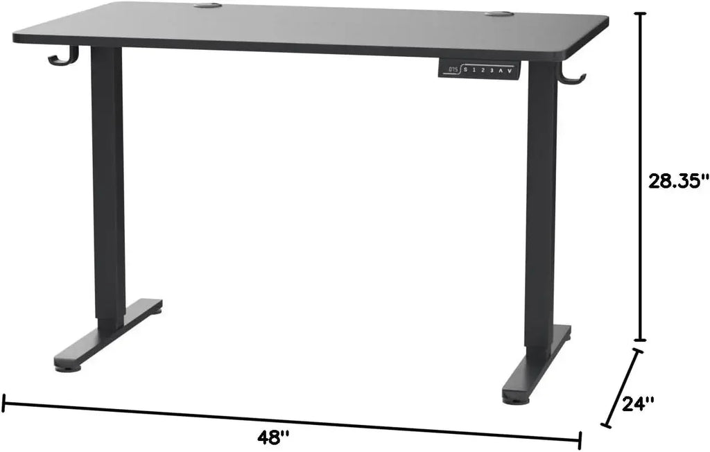 Black adjustable desk