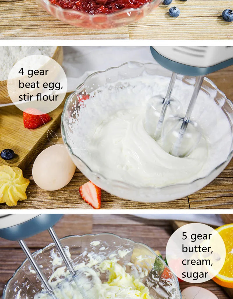 Multifunctional 7 Speed Egg Beater Mini Mixer Electric Food Blender Mixer Automatic Cream Food Cake Baking Dough Mixer