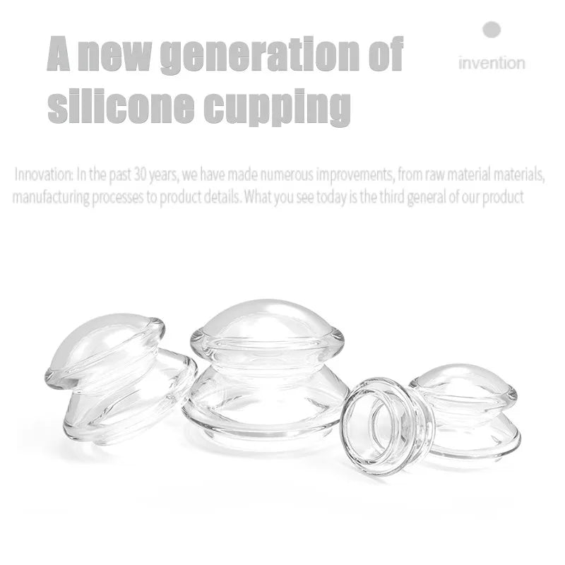 Silicone Vacuum Cupping Set Massage Body Cups Back Gua Sha Ventosas Suction Cup Anti-Cellulite Skin Lift Physiotherapy Jars Slim
