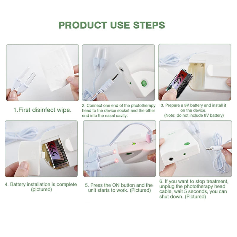 BioNase Nose Rhinitis Sinusitis Cure Therapy Nose Massage Hay Fever Low Frequency Pulse Laser Runny Sneeze Treatment Machine