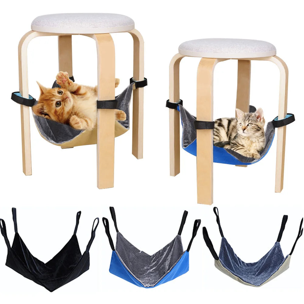 Comfortable Cat Hammock Pet Hanging Beds Cat Sleeping Bag Under Chair Shelf Seat Bed Warm Cat Bed Mat Kitten House Pet Supplies