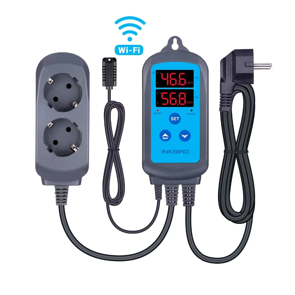 INKBIRD IHC-200 & 200 WiFi EU Socket&Plug Digital Humidity Controller for Household Humidifying and Dehumidifying for Free APP