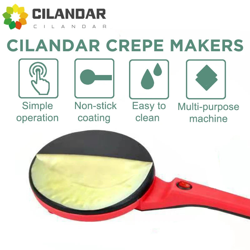 NEW 2026Electric Crepe Maker Pizza Pancake Machine NonStick Griddle Baking Pan Cake Machine Kitchen Appliance Cooking Tools 220V