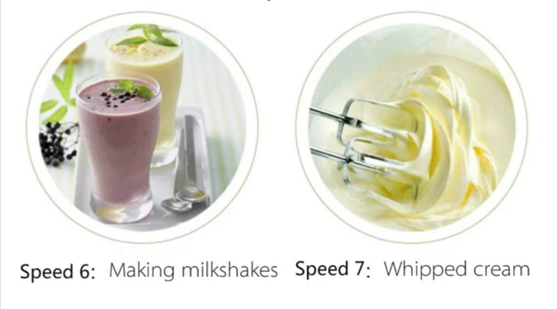 Multifunctional 7 Speed Egg Beater Mini Mixer Electric Food Blender Mixer Automatic Cream Food Cake Baking Dough Mixer
