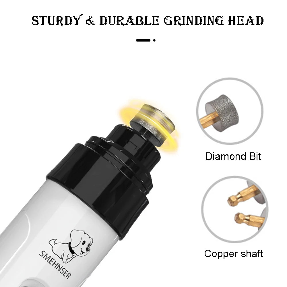 Electric Pet Nail Clipper USB Charging Dog Nail Grinder Portable Puppy Cat Nails Pet Grooming Tools For Small Medium Large Dogs