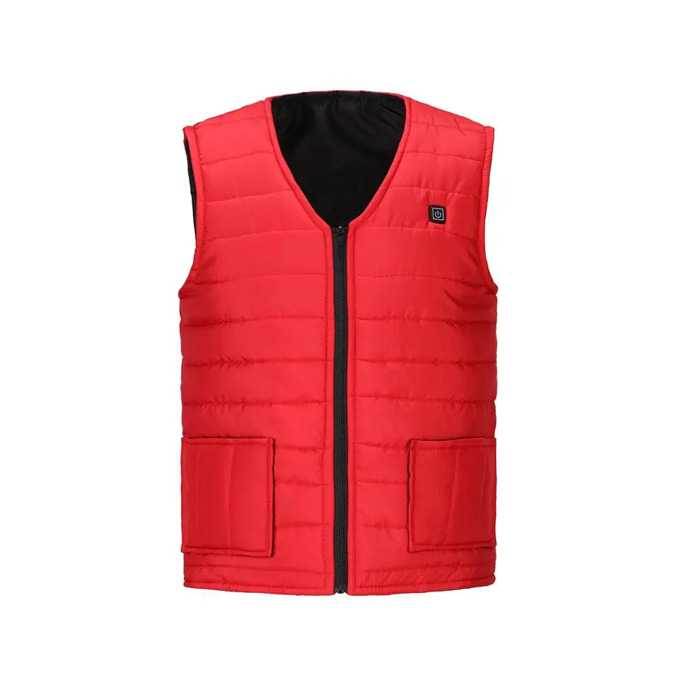 Men Motorcycle Rider Heated Vest  Autumn winter Smart heating Cotton Vest Heated V neck vest Women Outdoor Vest Winter Warm vest