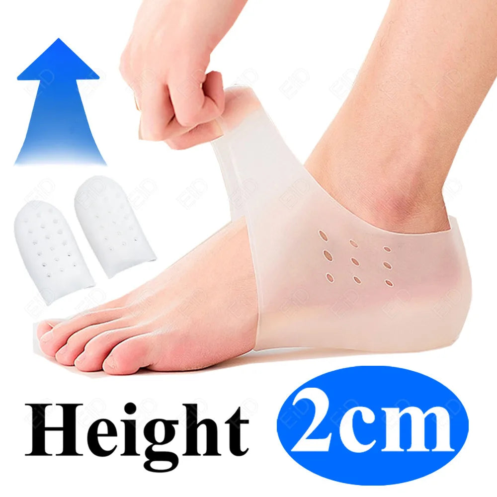 EiD 2cm 3cm 4cm Silicone Invisible Height Increase Insole Height Lift Taller 2in1 Soft Sock Shoes Pad for Men Women dropshipping