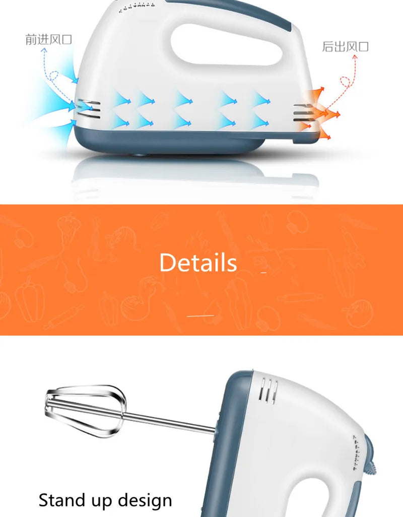 Multifunctional 7 Speed Egg Beater Mini Mixer Electric Food Blender Mixer Automatic Cream Food Cake Baking Dough Mixer