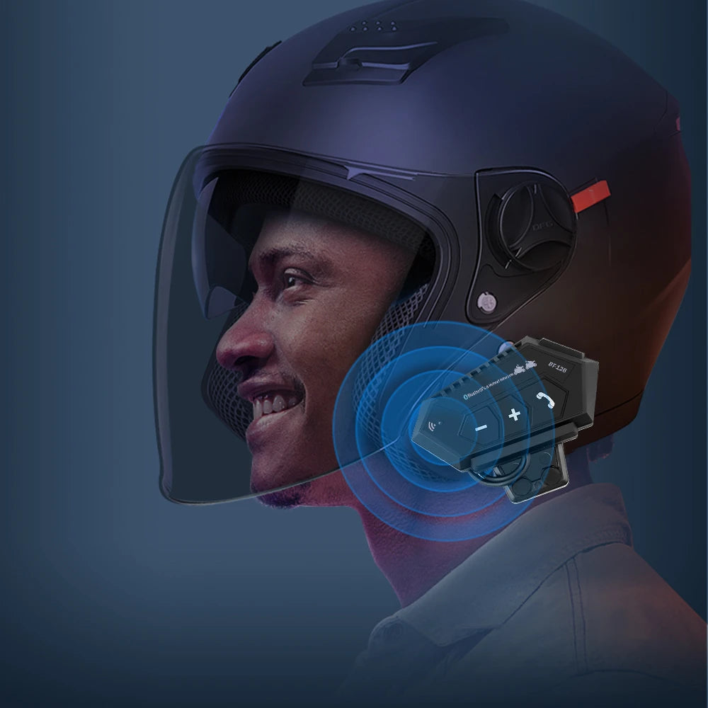 Motorcycle Helmet Headset Bluetooth 5.0+CSR Earphones 2000mah Battery Anti-interference Handsfree For Full/Half Face Helmet