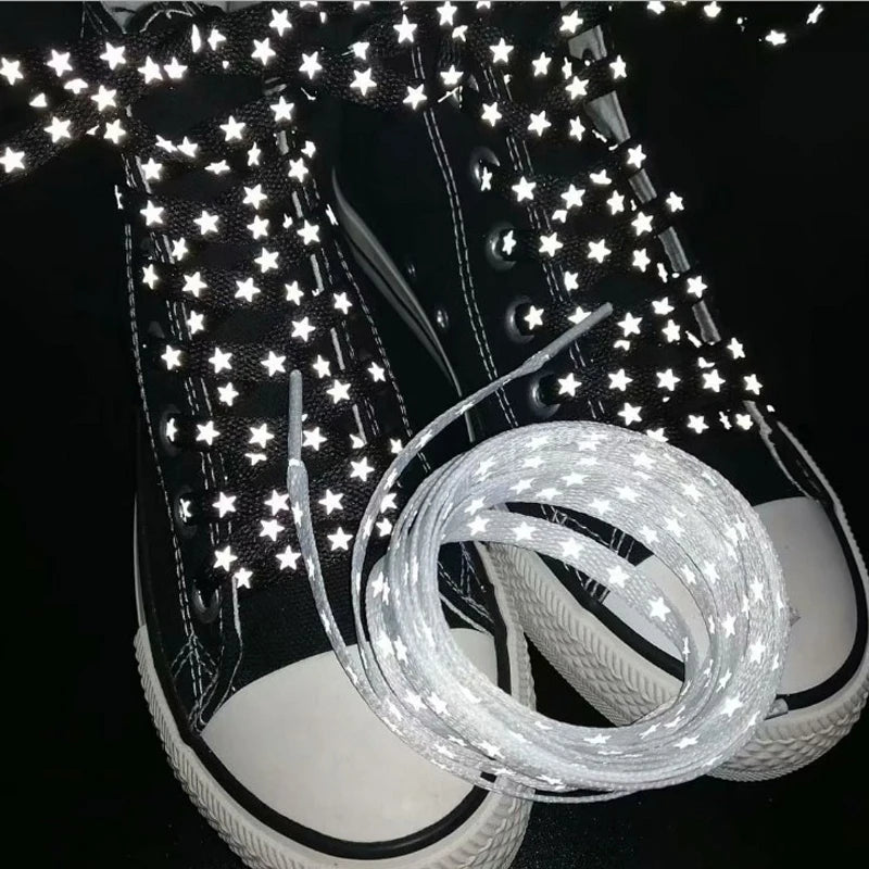 Reflective Shoelaces Sneaker Shoelace Sport Shoelaces Round Rope Shoe Laces Length 120CM Shoelaces Strings