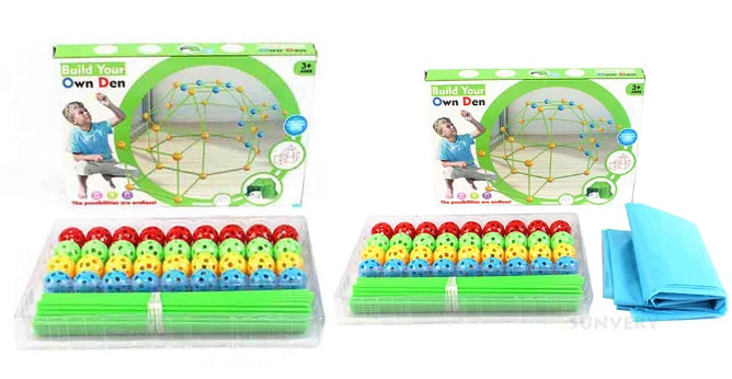 Kids forts building kit Construction Fortress Child Game Tents Fort Build Kid DIY 3D Assemble Tent Toy Gift for Kids