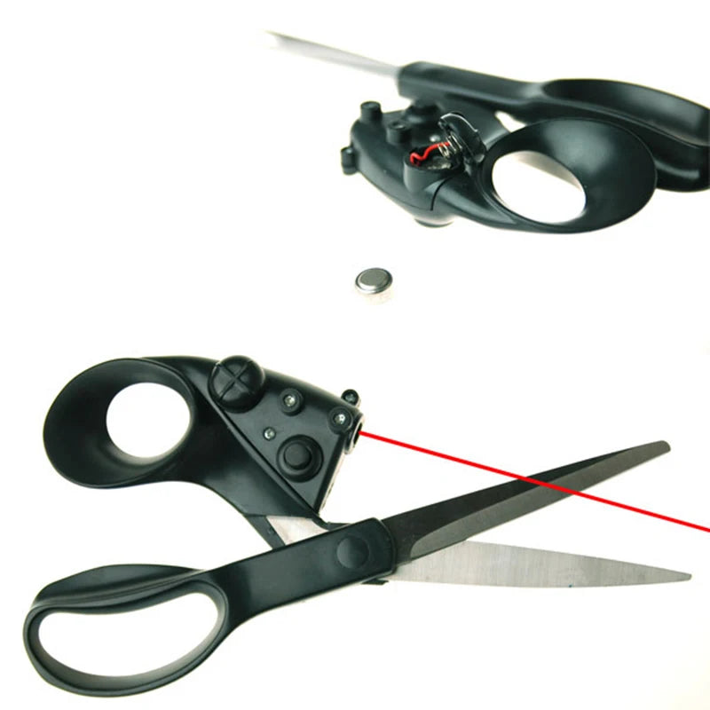 Laser Guided Sewing Scissors Infrared Positioning Laser Stainless Steel Scissors For Needlework Sewing Supplies Professional DIY
