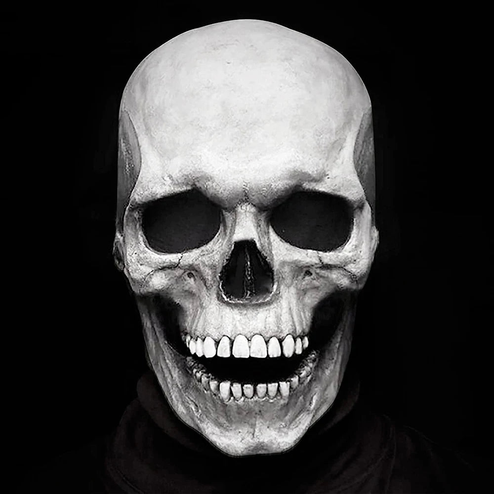 Halloween Mask Movable Jaw Full Head Skull Mask Halloween Decoration Horror Scary Mask Cosplay Party Decor 2021 Skull Helmet