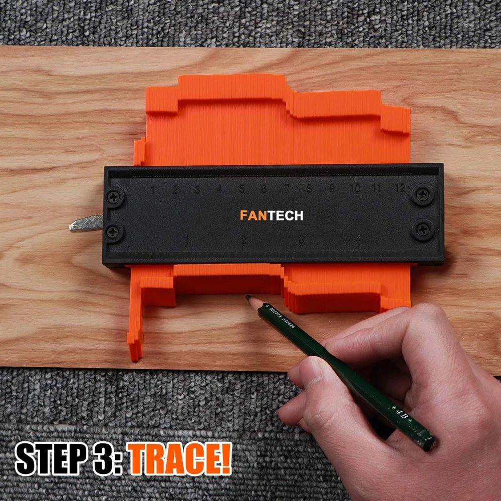 Contour Gauge Profile Duplicator Tool Adjustable Lock Alloy Edge Copy Shaping Wood Measure Ruler Laminate Tiles Wood Marking