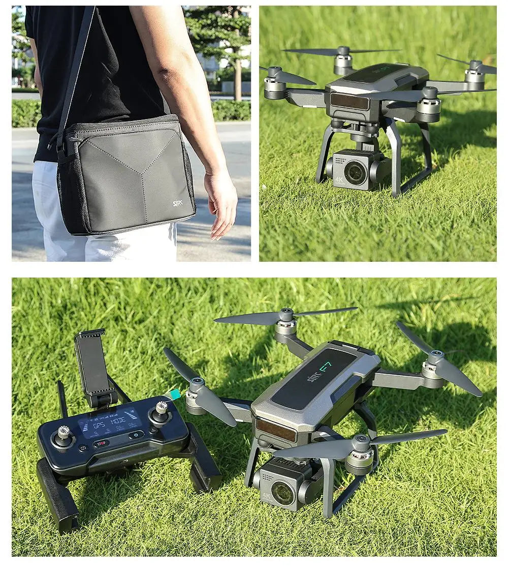 SJRC F7 PRO GPS Drone 4K Dual HD Camera 3-Axis Gimbal Professional Aerial Photography 3KM Brushless Quadcopter VS F11 4K Pro