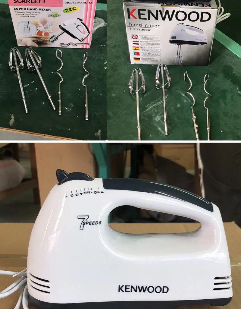 Multifunctional 7 Speed Egg Beater Mini Mixer Electric Food Blender Mixer Automatic Cream Food Cake Baking Dough Mixer