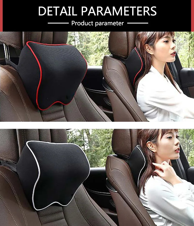Car Neck Headrest Pillow Car Accessories Cushion Auto Seat Head Support Neck Protector Automobiles Seat Neck Rest Memory Cotton