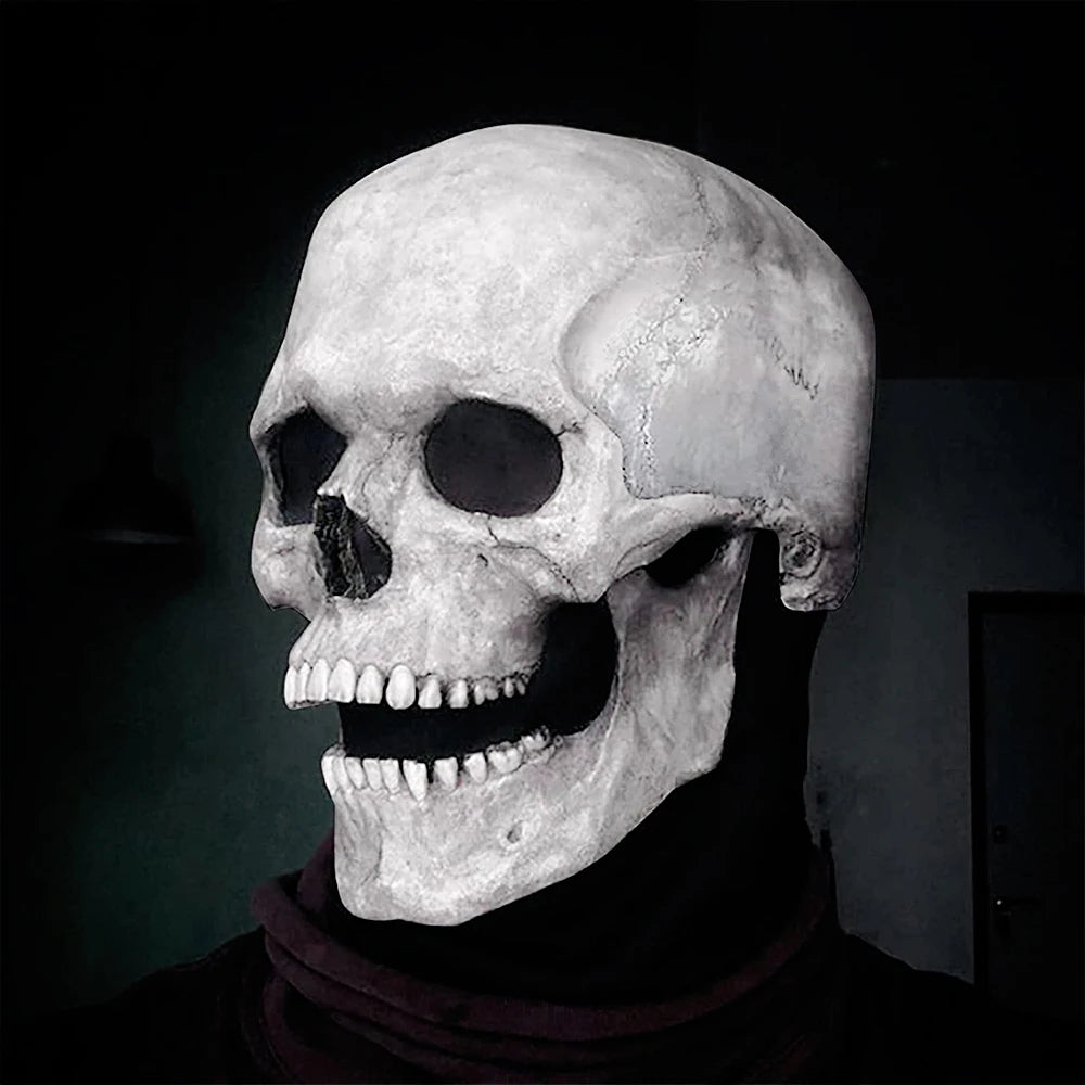 Halloween Mask Movable Jaw Full Head Skull Mask Halloween Decoration Horror Scary Mask Cosplay Party Decor 2021 Skull Helmet
