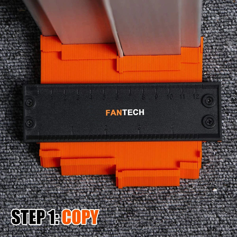 Contour Gauge Profile Duplicator Tool Adjustable Lock Alloy Edge Copy Shaping Wood Measure Ruler Laminate Tiles Wood Marking