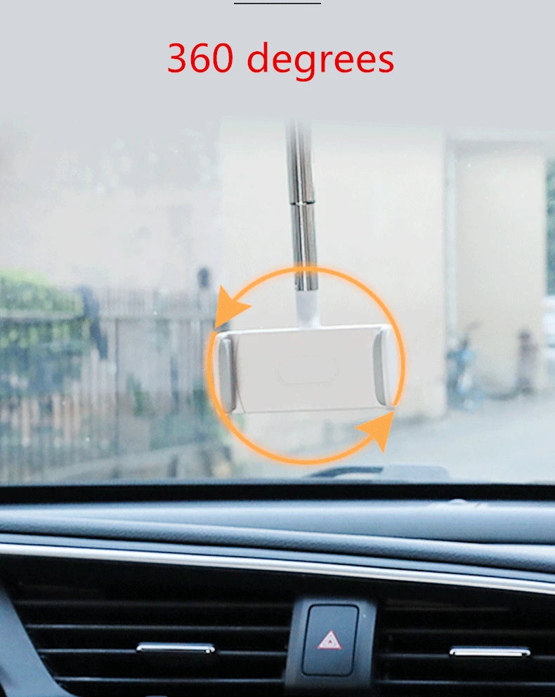 2022 New Car Rearview Mirror Mount Phone Holder For iPhone 12 GPS Seat Smartphone Car Phone Holder Stand Adjustable Support