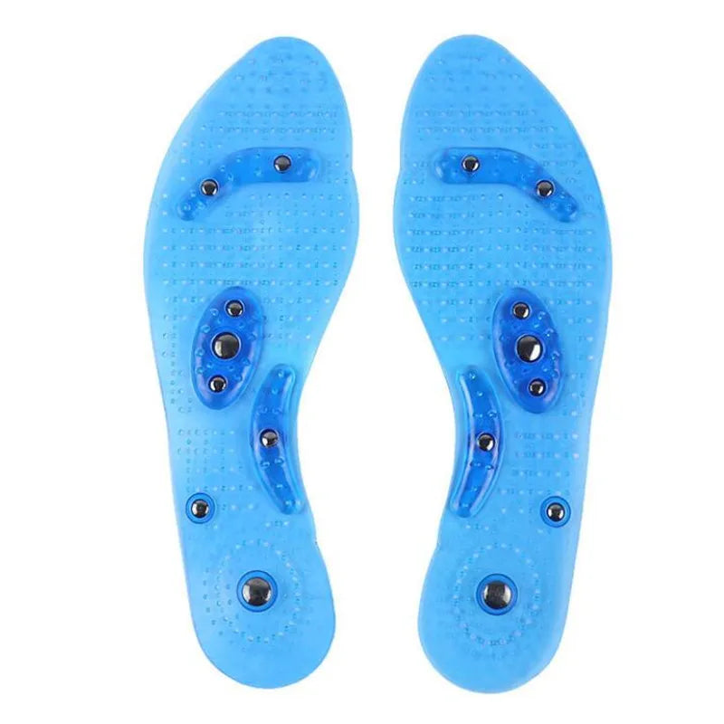 Unisex Magnetic Massage Insoles Foot Acupressure Shoe Pads Therapy Slimming Insoles for Weight Loss Transparent