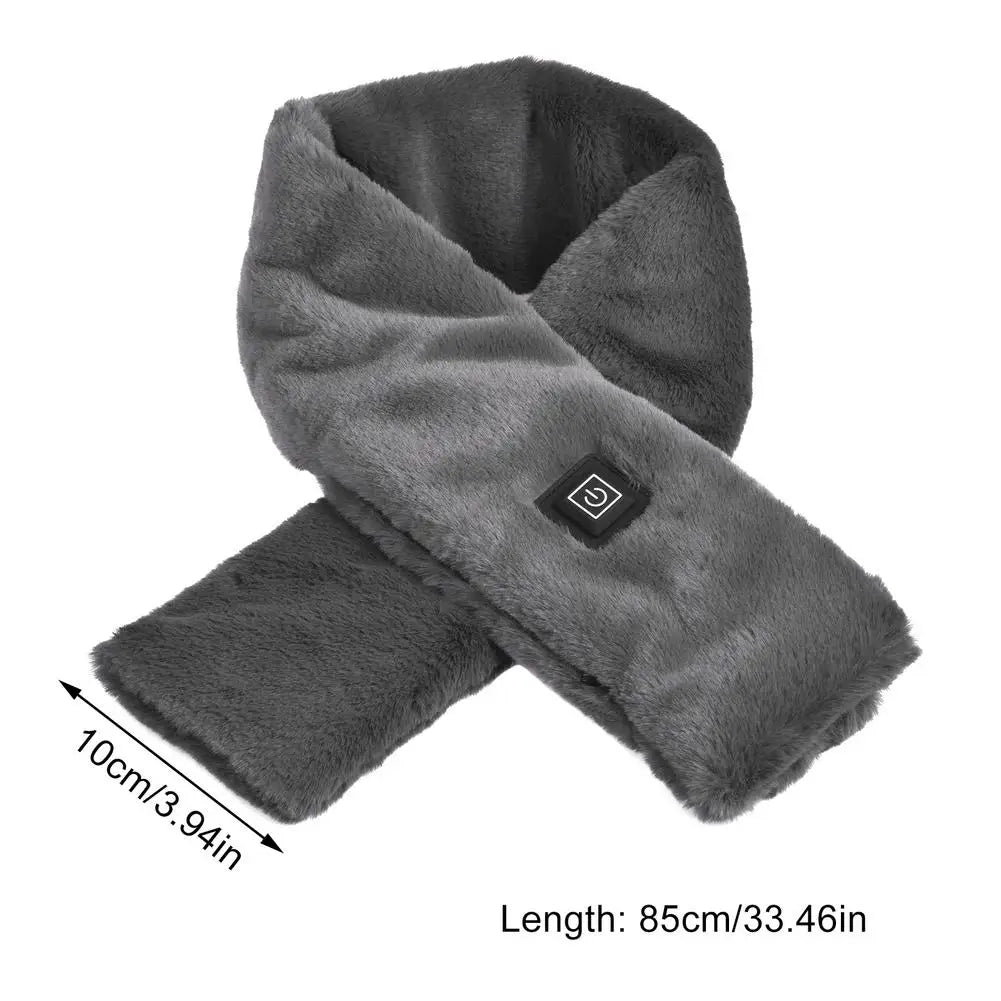 Winter Electric Heated Scarf 5V 3 Level Adjustable Temperature Scarf USB Charging Heat Control Neck Warmer For Cycling Camping