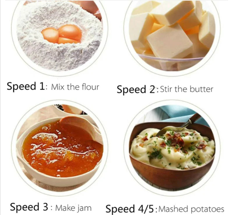 Multifunctional 7 Speed Egg Beater Mini Mixer Electric Food Blender Mixer Automatic Cream Food Cake Baking Dough Mixer