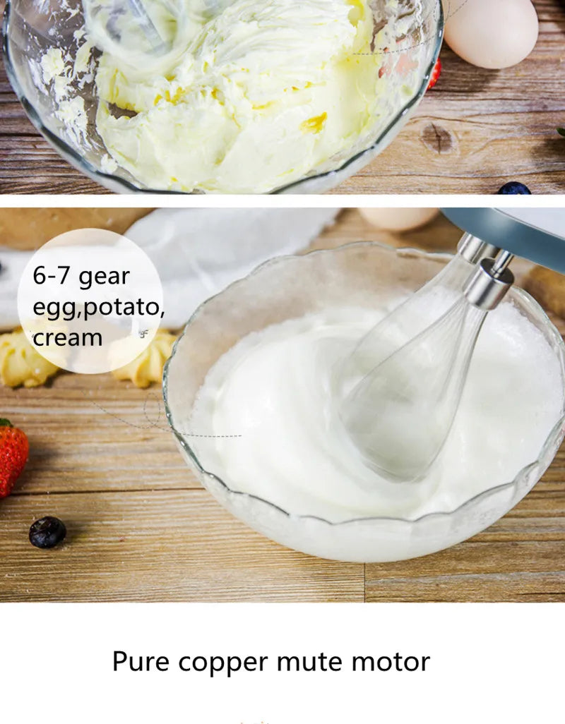 Multifunctional 7 Speed Egg Beater Mini Mixer Electric Food Blender Mixer Automatic Cream Food Cake Baking Dough Mixer