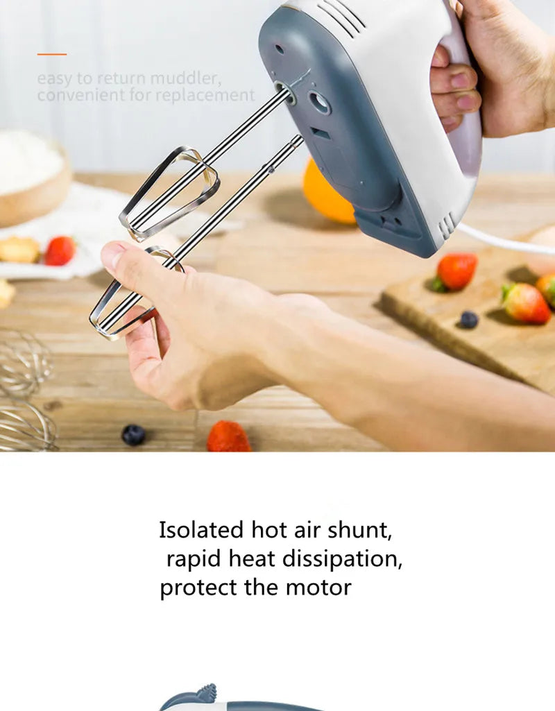 Multifunctional 7 Speed Egg Beater Mini Mixer Electric Food Blender Mixer Automatic Cream Food Cake Baking Dough Mixer