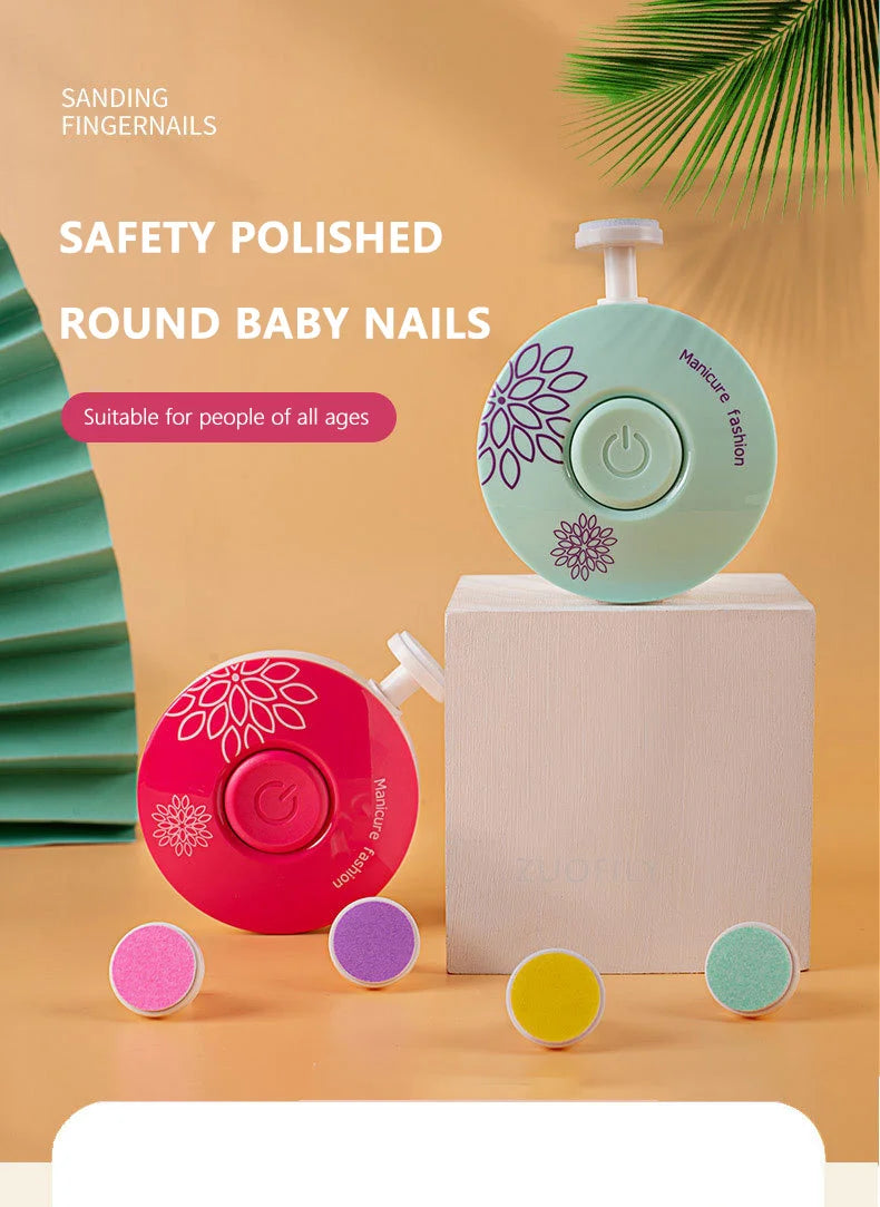 Electric Baby Nail Trimmer Kid Nail Polisher Tool Infant Manicure Scissors Hygiene Kit Set Adult Nail Clipper Cutter for Newborn