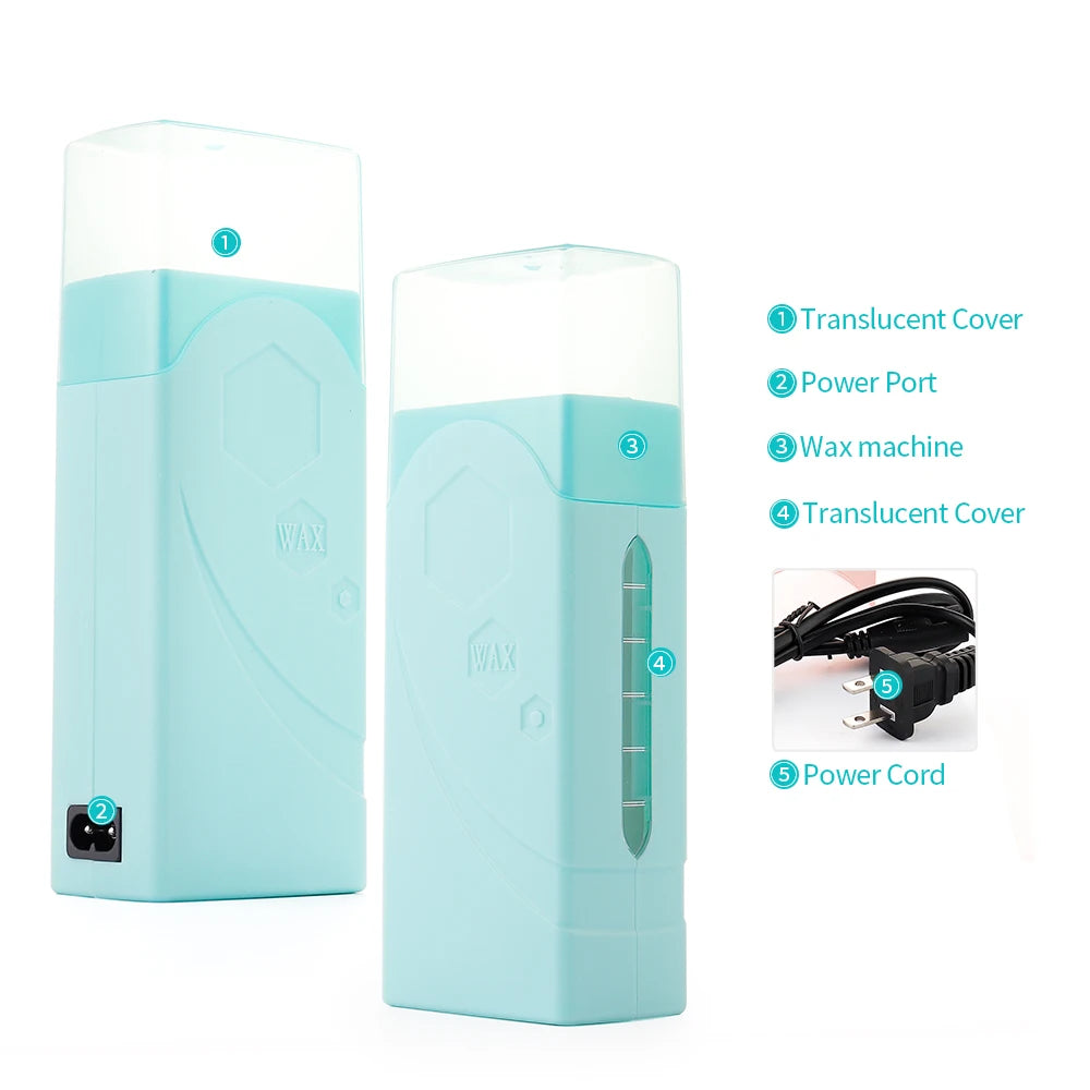 40W Roll On Depilatory Wax Heater Machine Portable Wax Cartridge Hair Removal Cream Heating Device Home Epilator Waxing Warmer