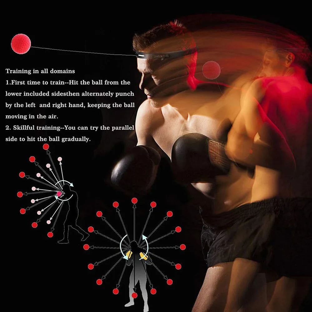 Boxing Training Ball Kid Box Ball Single Game With Headband Parent-child Interaction Boxing Reflex Ball For Reaction Punching