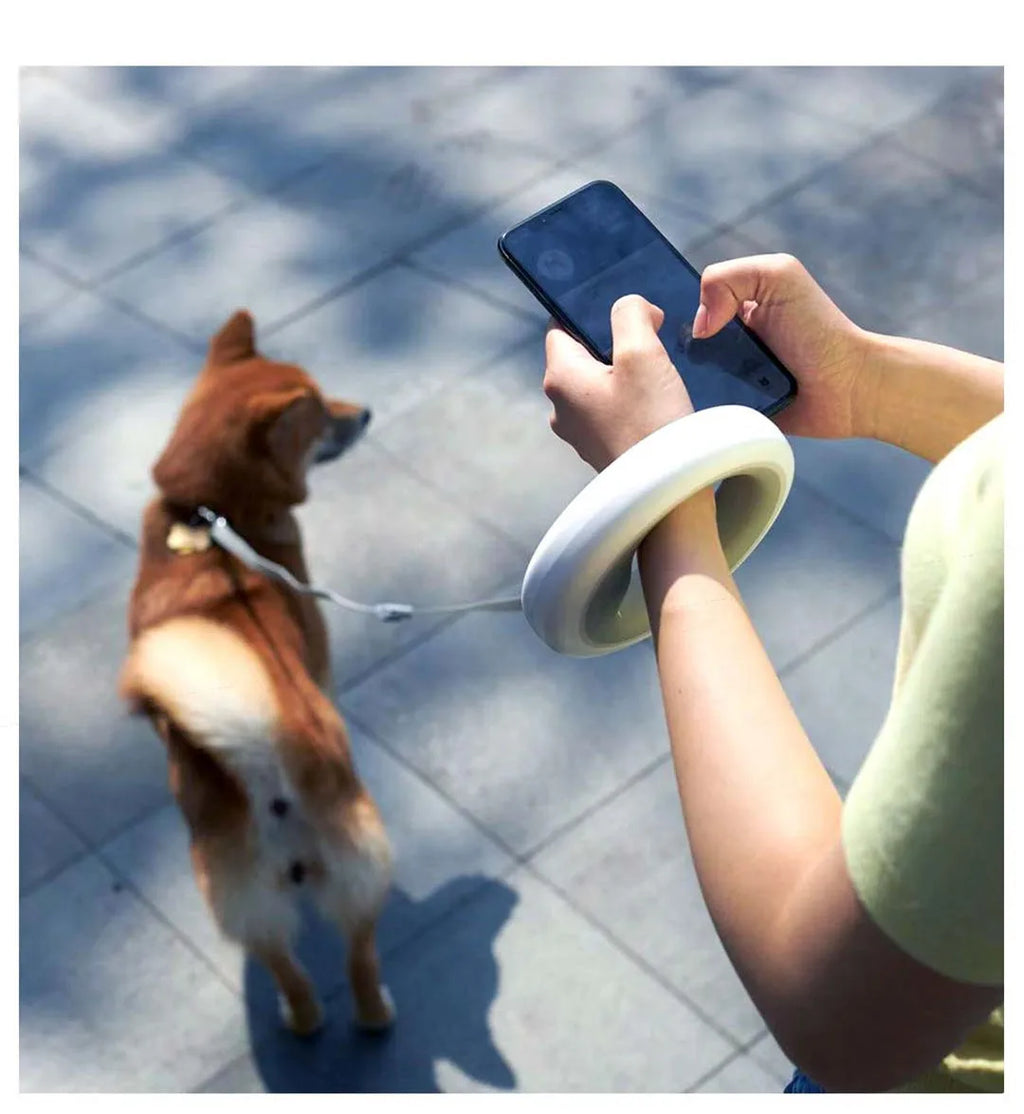 MOESTAR UFO 2.6m Retractable Pet Leash Rechargeable LED Night Light 50kg Static Tension Dog Traction Rope