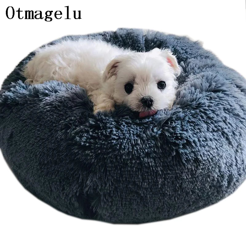 Plush Cat Bed Pet House Soft Long Plush Cat Cushion Mat Dog Bed For Small Dog Cat Nest Winter Warm Kitty Sleeping Bed Puppy Mat