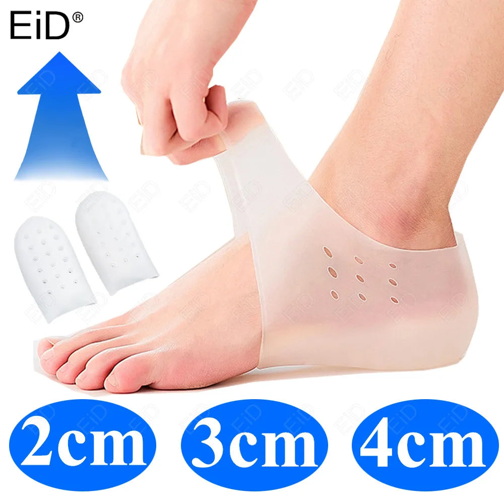EiD 2cm 3cm 4cm Silicone Invisible Height Increase Insole Height Lift Taller 2in1 Soft Sock Shoes Pad for Men Women dropshipping