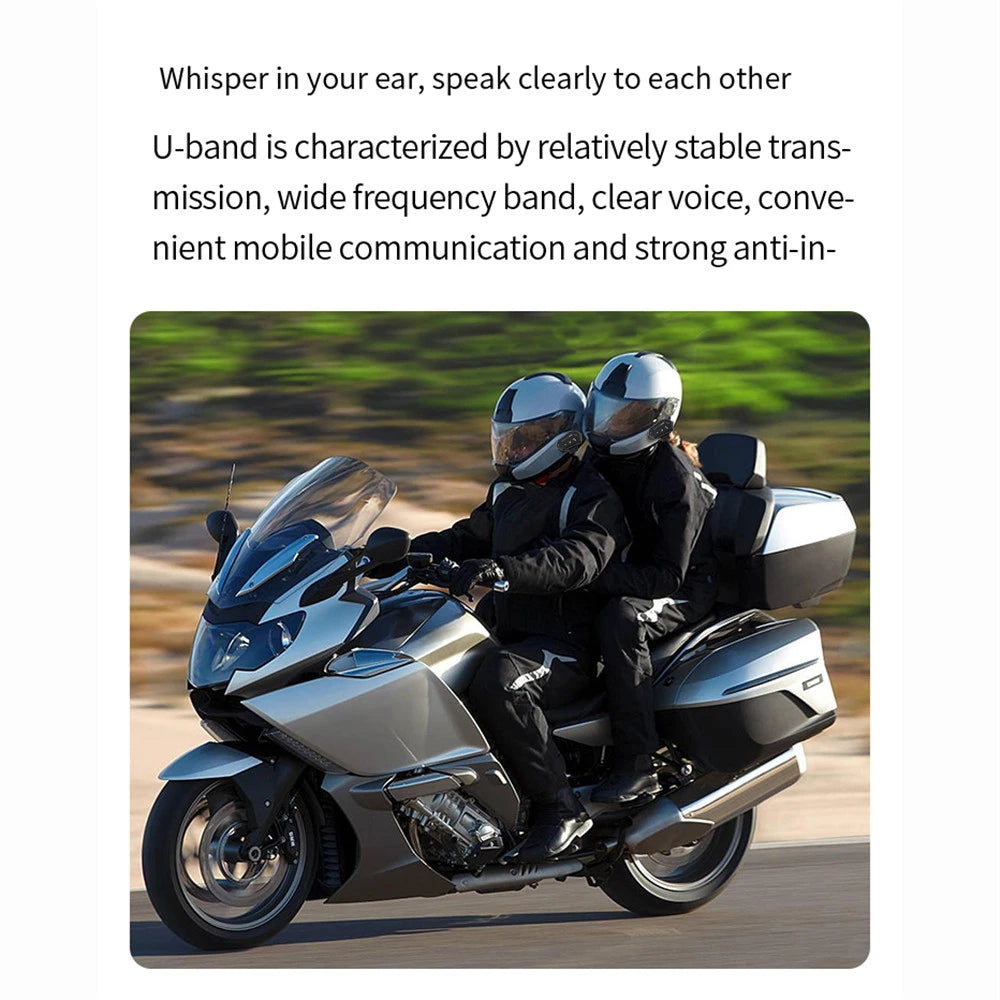 Motorcycle Helmet Headset Bluetooth 5.0+CSR Earphones 2000mah Battery Anti-interference Handsfree For Full/Half Face Helmet