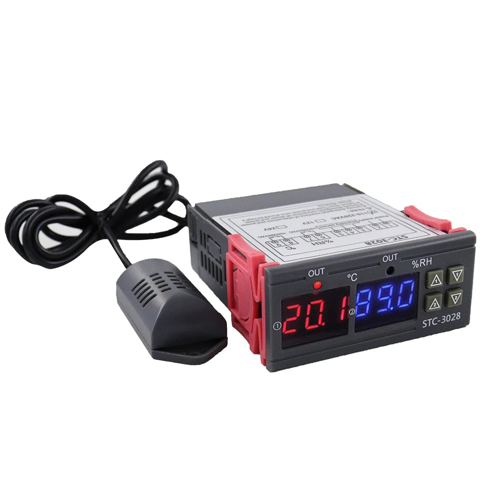 STC-1000 STC-3028 12V 24V 220V Digital Thermostat Thermometer Hygrometer Temperature Humidity Controller Regulator