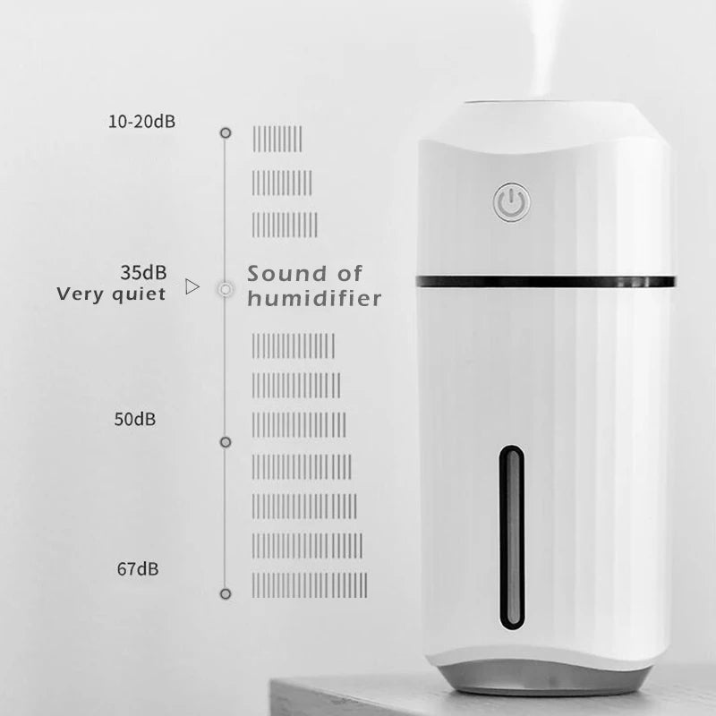 Car with LED Light Cold Fog Adjustable Brightness Fog Mode Humidifier Humidifier Aroma Diffuser for Car Home Office Desk