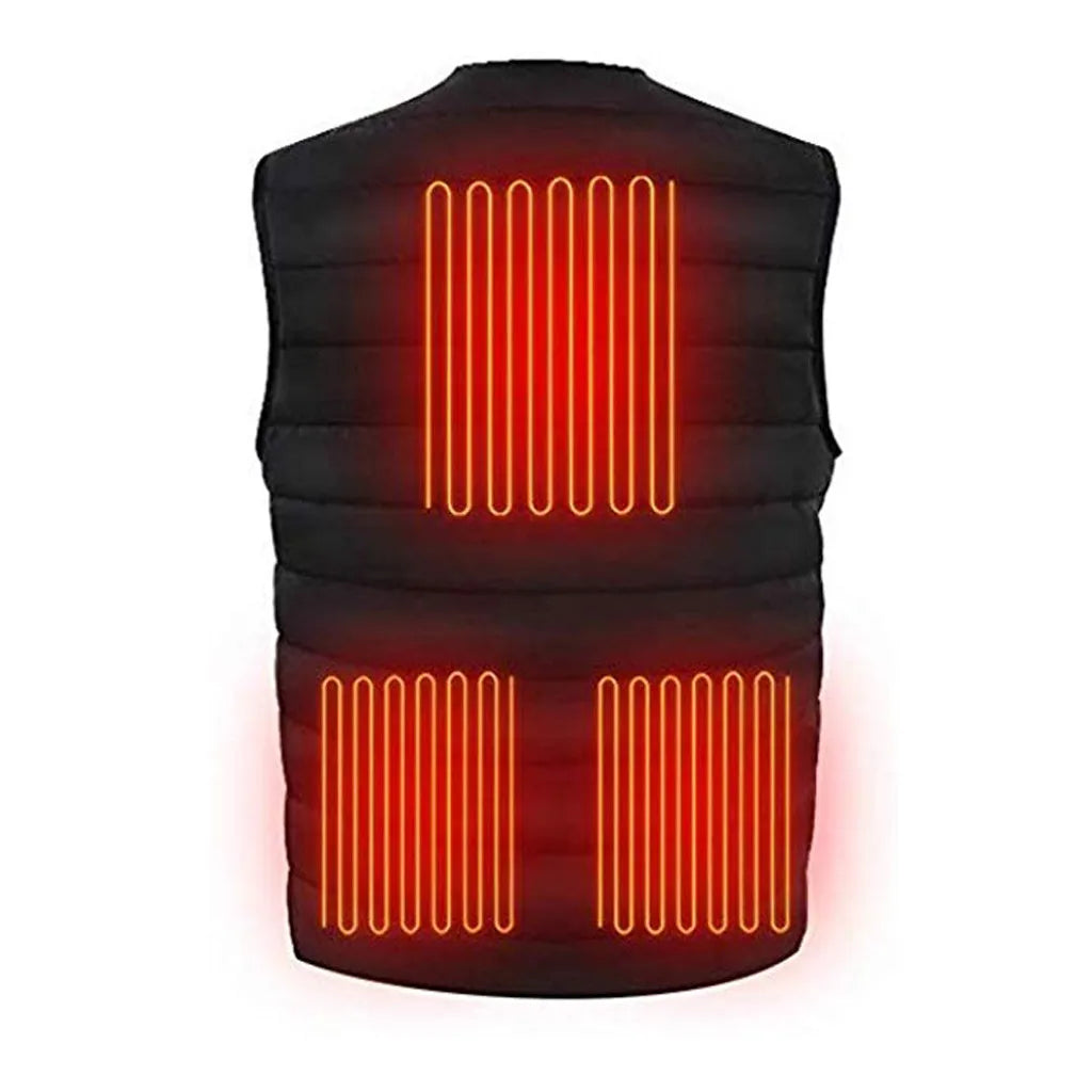 Men Motorcycle Rider Heated Vest  Autumn winter Smart heating Cotton Vest Heated V neck vest Women Outdoor Vest Winter Warm vest
