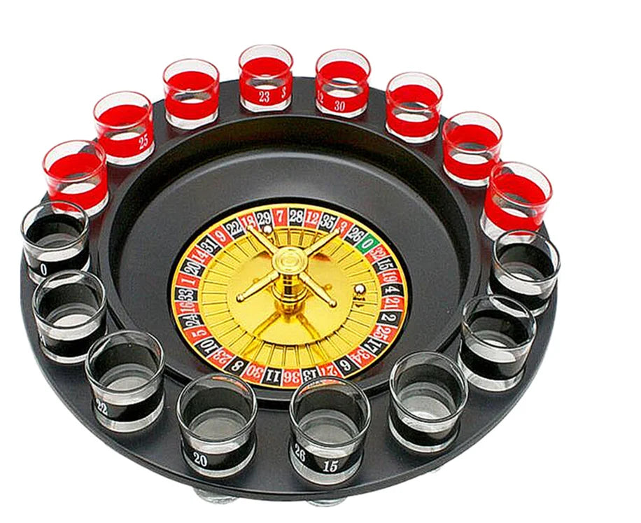 Bar Funny Tools Russia Turntable Shot Glass Drinking Game 16 Shot Glasses Set Bar Swivel Plate