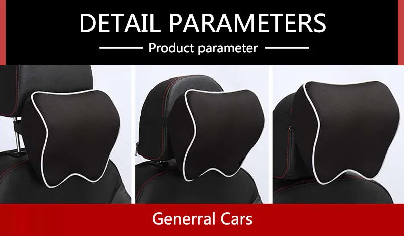 Car Neck Headrest Pillow Car Accessories Cushion Auto Seat Head Support Neck Protector Automobiles Seat Neck Rest Memory Cotton