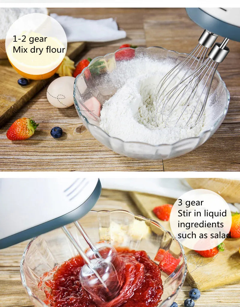 Multifunctional 7 Speed Egg Beater Mini Mixer Electric Food Blender Mixer Automatic Cream Food Cake Baking Dough Mixer